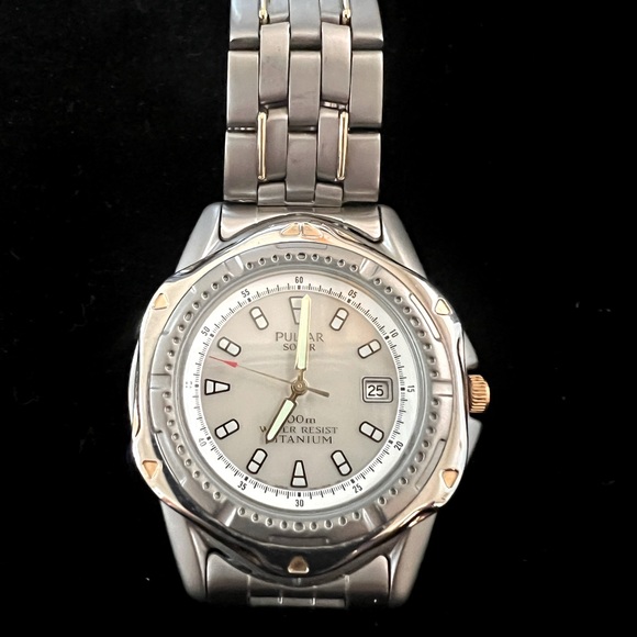 Seiko Titanium Solar Other - Seiko Pulsar Rare Collector’s Solar Titanium, Date, Water Resistant 100 M Watch